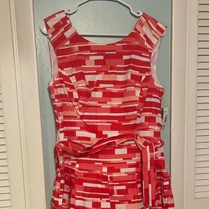 NWT Covington Coral Dress with pleated bottom. Size 12. MSRP $80.